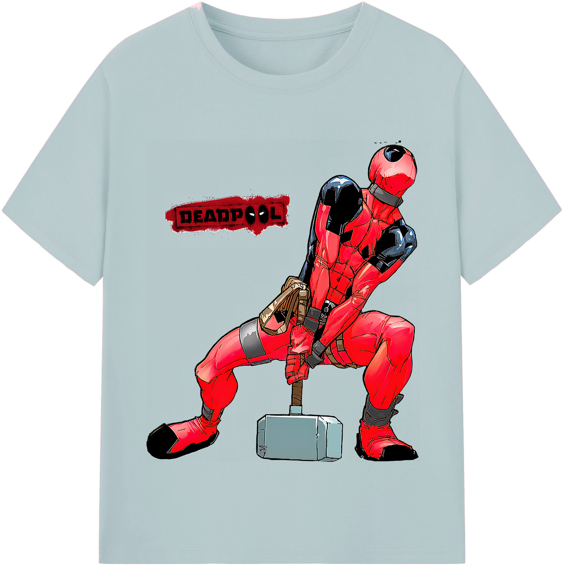 （画像用） Deadpool デッドプール 綿100％半袖Tシャツ（フロントプリント）